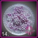 14 r silikonowe kwiatuszki 3D 10szt kwiaty kwiatki