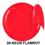 09 Neon Flamrot = meracle 104 neon red żel kolorowy NTN 5g 5ml new technology nails