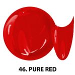 46 Pure Red = s212 = żelmeracle10 = BASE ONE RED 18 żel kolorowy NTN 5g 5ml new technology nails
