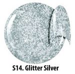 S14 Glitter Silver żel kolorowy NTN 5g 5ml new technology nails =meracle153