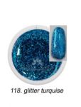 118 Glitter Turquise żel party Sunny Nails gel kolorowy do paznokci
