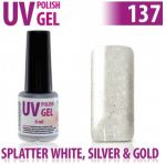 137. SPLATTER WHITE, SILVER & GOLD Allepaznokcie LUX 6ml