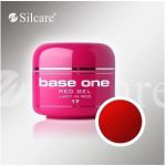 base one żel red gel 17 Lady in Red 5g Silcare 13062020 redred