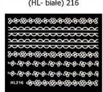 HL-216 naklejki nalepki koronki białe delikatne ramki