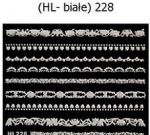 HL-228 naklejki nalepki koronki białe delikatne ramki
