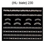 HL-230 naklejki nalepki koronki białe delikatne ramki