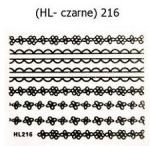 HL-216 naklejki nalepki koronki czarne delikatne ramki