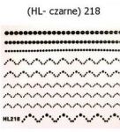 HL-218 naklejki nalepki koronki czarne delikatne ramki