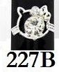 2 x broszka srebrna cyrkonia kotek kotki 227B para bijou broszki biżuteria bizuteria do na paznokcie