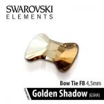broszka broszki swarovski kokardka złota Bow Tie 6x4,5 mm 2szt golden shadow