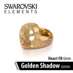 broszka broszki swarovski golden shadow heart 2szt serce serduszko fuchsia jasnozłote