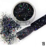 19 Elegance Effekt - biżuteryjny pyłek do paznokci Nr