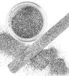 pyłek GLAZING EFFECT SILVER awangardowy efekt brokat do wcierania srebrny