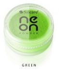 Green Pyłek Neon Powder Silcare dymki dymek smoky effect smokey nails neo nail smoke powder pigment