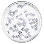 Snowflakes śnieżynki srebrne materiałowe Ozdoba do paznokci