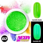 pigment neonowy 02 zielony święcący w uv ultrafiolecie FLUO