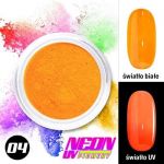 pigment neonowy 04 jasny pomarańczowy święcący w uv ultrafiolecie FLUO