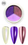 pyłek lustro mirror 3w1 - 3 kolory 009 różowy fioletowy pastel violet do wcierania proszek rosepink
