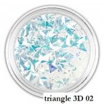 triangle 3D 02 trójkąciki Romby 3D Diamenty Kryształki lodu kostka  shine shapes diamond