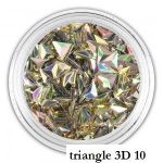 triangle 3D 10 trójkąciki Romby 3D Diamenty Kryształki lodu kostka
