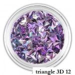 triangle 3D 12 trójkąciki Romby 3D Diamenty Kryształki lodu kostka  shine shapes diamond
