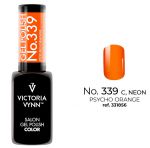 339 Neon Psycho Orange Victoria Vynn crazy in colors lakier hybrydowy gel polish hybrid blackpiatek