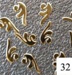 złote blaszki 32 metalowe 10szt do zdobienia paznokci