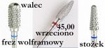 frez wolfram niebieski walec zaokrąglony