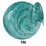 146 Butelkowy Zielony z Brokatem żel kolorowy NTN 5g 5ml new technology nails