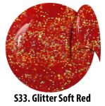 S33 Glitter Soft Red żel kolorowy NTN 5g 5ml new technology nails