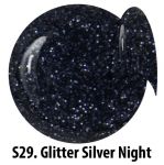 S29 Glitter Silver Night żel kolorowy NTN 5g 5ml new technology nails