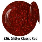 S26 = lasvegas10 Glitter Classic Red żel kolorowy NTN 5g 5ml new technology nails