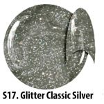S17 Glitter Classic Silver żel kolorowy NTN 5g 5ml new technology nails