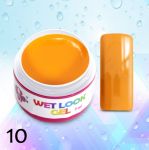 10 Pomarańczowy żel wet look gel kolorowy do paznokci efekt mokrego paznokcia