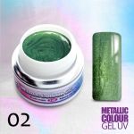 02 Zielony żel NTN metaliczny metallic colour uv gel kolorowy do paznokci