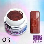 03 Kasztanowy żel NTN metaliczny metallic colour uv gel kolorowy do paznokci