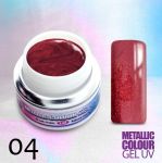 04 Karminowy żel NTN metaliczny metallic colour uv gel kolorowy do paznokci