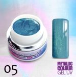 05 Turkusowy żel NTN metaliczny metallic colour uv gel kolorowy do paznokci
