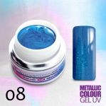 08 Niebieski żel NTN metaliczny metallic colour uv gel kolorowy do paznokci