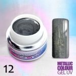 12 Szary żel NTN metaliczny metallic colour uv gel kolorowy do paznokci