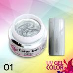 01 Metalic Silver żel allepaznokcie gel kolorowy do paznokci = supreme 27