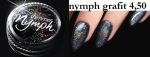 syrenka nymph graphite firmy silcare metalic mania efekt tafli czarny metaliczny