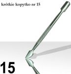 metalowe krótkie kopytko nr 15 GIGANT przyrząd do skórek