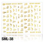 naklejki ozdobne SML-38z złote opalizujące walentynki napisy LOVE #sty2021