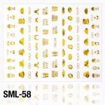 naklejki ozdobne SML-58z wąsy złote opalizujące komiksy