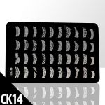 blaszka do stempli CK-14 allepaznokcie płytka ck14