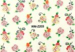 WM-Z203 naklejki nalepki kolorowe białe delikatne ramki