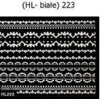 HL223 naklejki nalepki koronki białe delikatne ramki
