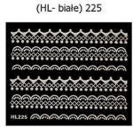 HL225 naklejki nalepki koronki białe delikatne ramki