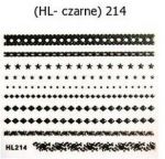HL214 naklejki nalepki koronki czarne delikatne ramki
